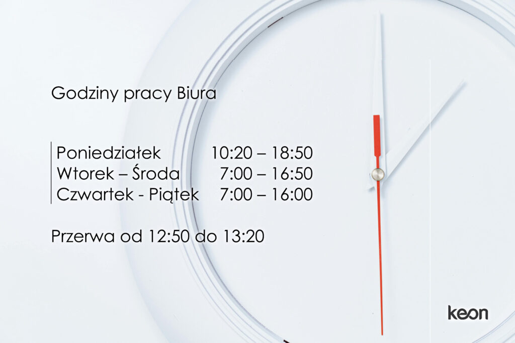 Keon godziny pracy