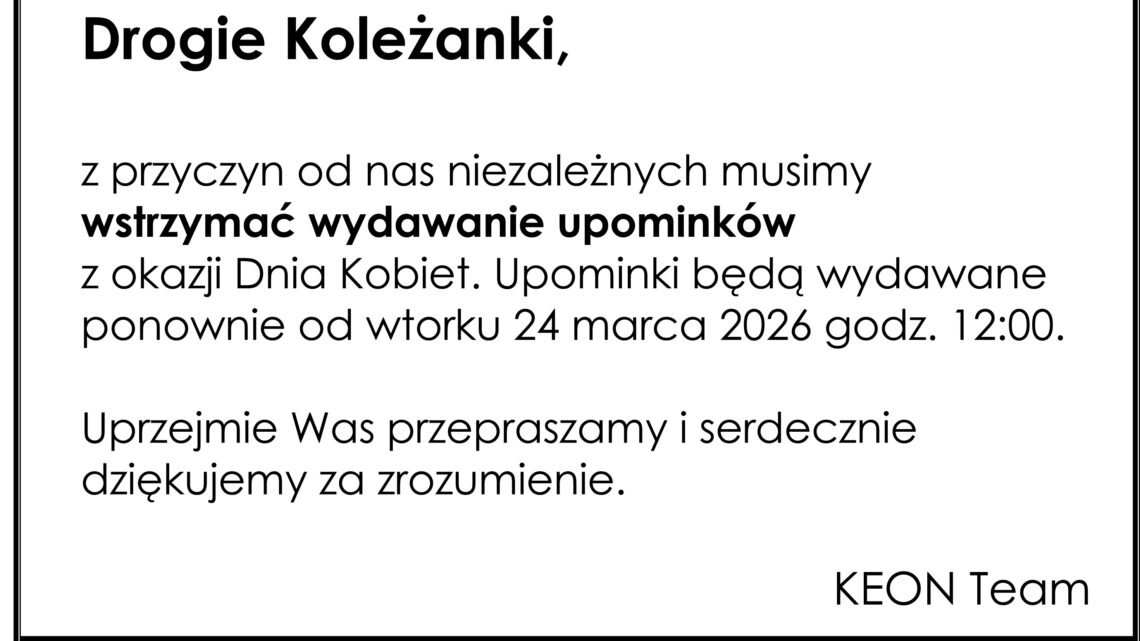 Wstrzymanie wręczania upominków